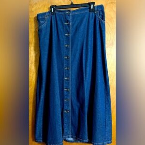 Denim maxi skirt Women Within size 16W